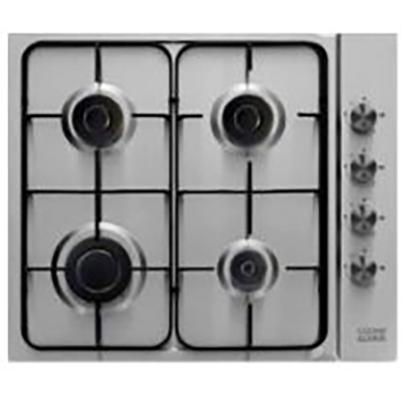 Cooke & Lewis — CLOPGH65 Black glass effect Built-in Fan oven & gas hob pack