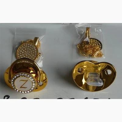 DUNISucette en silicone sans BPA, pour nouveau-né, sucette pour bébé, clips de sucette, lettre