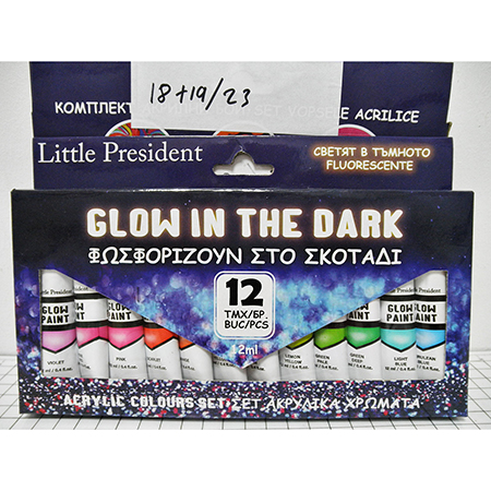 Little President — "GLOW IN THE DARK ACRYLIC COLOURS SET"