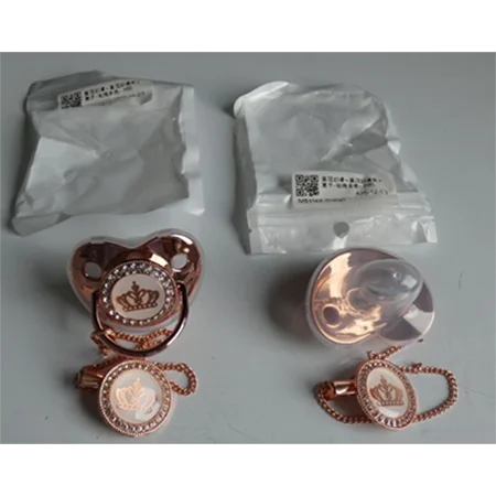 Pink Zunderes-Attache-tétine de luxe pour bébé, 26 lettres, sans BPA