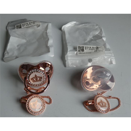 Pink Zunderes-Attache-tétine de luxe pour bébé, 26 lettres, sans BPA