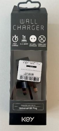 Key — Wall Charger (Universal UK Plug)