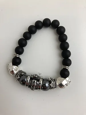 Not specified — Skull bracelet beads aztec empire Dödskalle armband