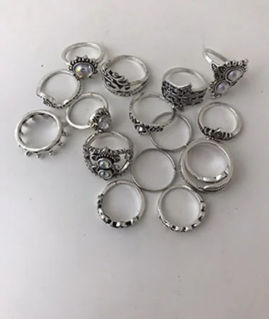 Retro exaggerated rings