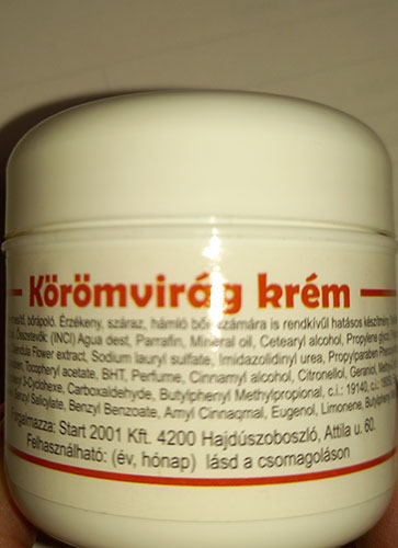Körömvirág krém