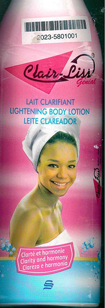 Clair-Liss Génial — Lait Clarifiant, Lightening Body Lotion, Leite Clareador