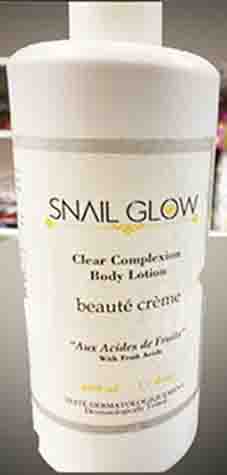 Snail Glow clear complexion body lotion