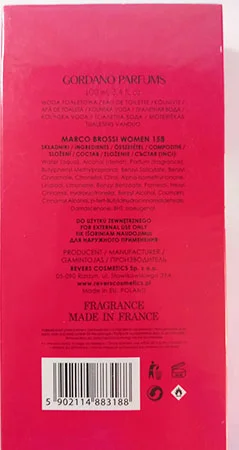BROSSI/MARCO BROSSI — GORDANO PARFUMS/BROSSI/MARCO BROSSI