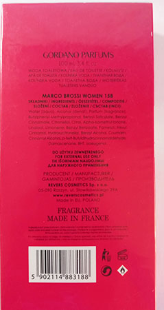 BROSSI/MARCO BROSSI — GORDANO PARFUMS/BROSSI/MARCO BROSSI