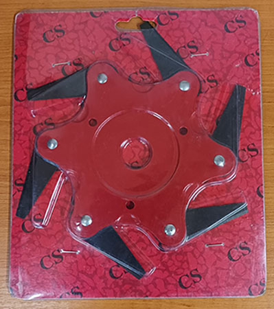 Flail-type cutting attachments with 6 knifes