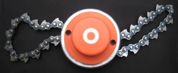 R — Flail-type cutting attachment with 2 chains