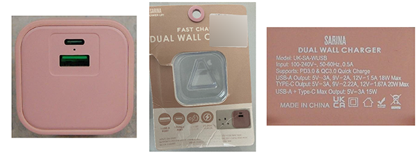 Sarina — Fast Charge Dual Wall Charger