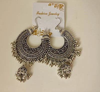 Indian Jhumka Gypsy Silver Gift Boho
