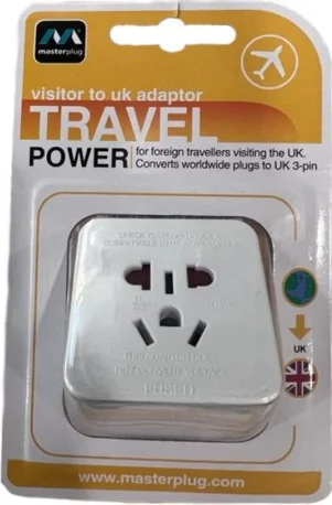 Masterplug — Visitor to UK Adaptor Travel Power