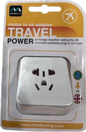 Masterplug — Visitor to UK Adaptor Travel Power