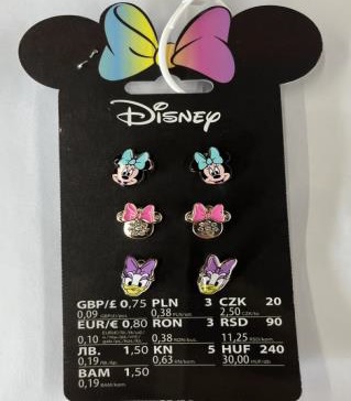Set of children's earrings