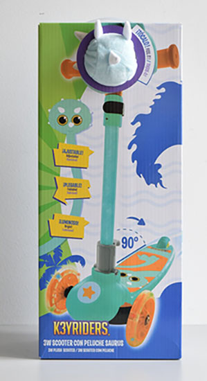 K3YRiders — 3 W SCOOTER CON PELUCHE SAURUS