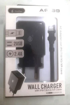 OnePlus — WALL CHARGER with IP6/7/8/XS/XR Cable (Carregador Cabo de Rede IP6/7/8/XS/XR)