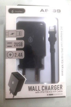 OnePlus — WALL CHARGER with IP6/7/8/XS/XR Cable (Carregador Cabo de Rede IP6/7/8/XS/XR)