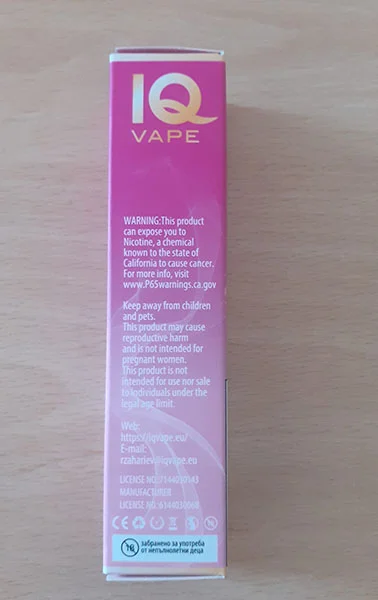 IQ VAPE — IQ VAPE 1, 1300 puffs