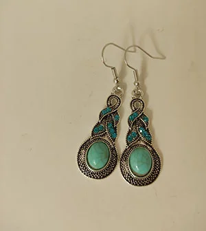 925 Silver Jewelry Set Bohemian Turquoise