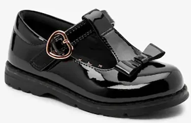 Next — Infant T-Bar patent PU bow shoe