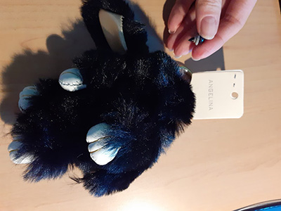 Angelina — Key ring with soft toy