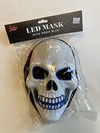 Joker — LED MASK  WITH HOOD BLUE