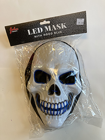 Joker — LED MASK  WITH HOOD BLUE