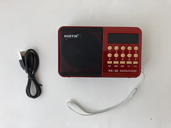 HʌETIN — LED Stereo Mini Digital Portable AUX TF Card FM Radio