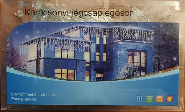 Karácsonyi jégcsap égösor
