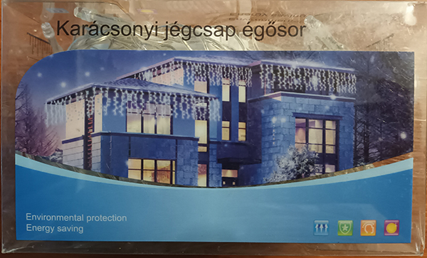 Karácsonyi jégcsap égösor