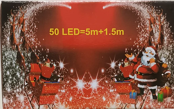 50 LED=5m+1.5m Světelný řetěz 5