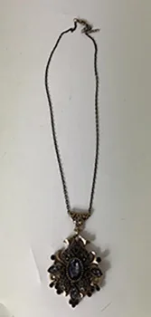 Sunspicems Vintage Grey Crystal Necklace