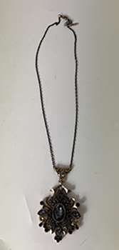 Sunspicems Vintage Grey Crystal Necklace