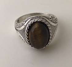 Men's Oval Decor Ring Män Oval Dekor Ring