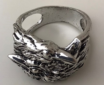 Vintage 925 Silver Plated Women Ring Two Crow Men Ring Jewelry Gift