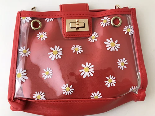 Daisy Lock Jelly Chains Crossbody Bag