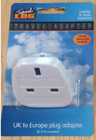 Travel Log — Travel Adapter UK to Europe plug adapter