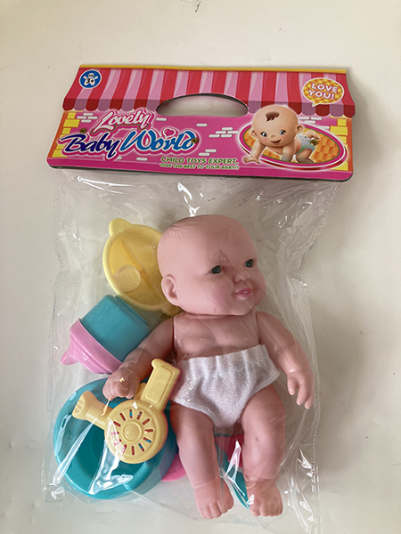 Babydocka 27 cm med tillbehör