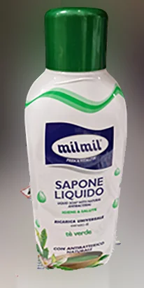MilMil — Sapone liquido con antibatterico naturale estratto di tè verde