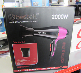 BK BESTEK — ASCIUGA CAPELLI PROFESSIONALE 2000W