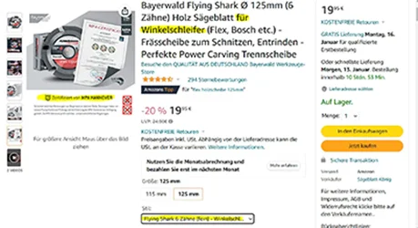 Bayerwald Flying Shark — Circular saw blade