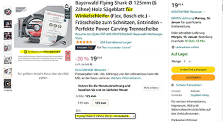Bayerwald Flying Shark — Circular saw blade