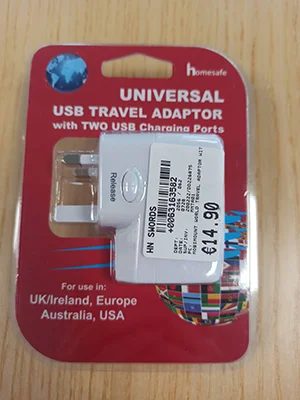 homesafe — Homesafe Universal USB Travel Adaptor