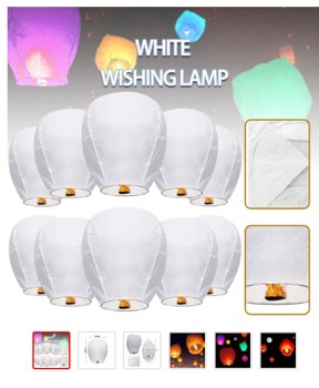 White wishing lamp