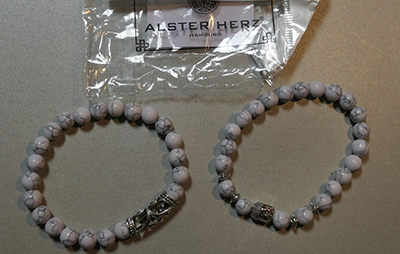 ALSTER HERZ — *ALSTER HERZ* Buddha Armband aus Lavastein oder Naturstein, Buddha Perlenarmband, zweiteilig