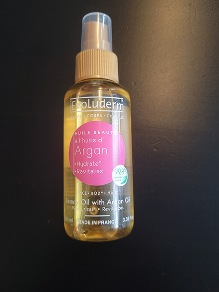 Evoluderm — Argan face body hair oil