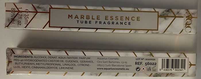Aquarius Cosmetic — MARBLE ESSENCE, TUBE FRAGRANCE