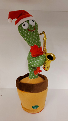 Christmas Dancing Cactus Electronic Plush Toys Singing Recording Lighting Decoration Gift Funny Earl